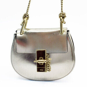 Chloe crossbody shoulder bag silver gold